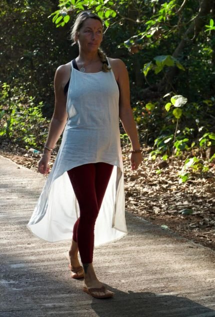 Short fronted long tail dress